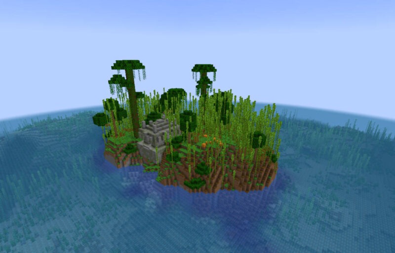 Tiny Jungle island with a Jungle Temple.