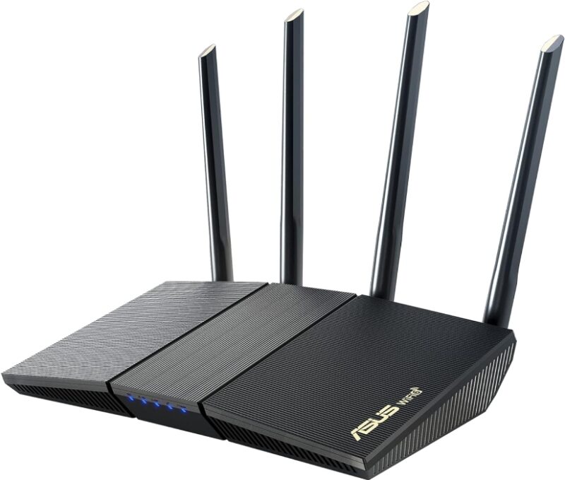 Black Asus WiFi 6 router