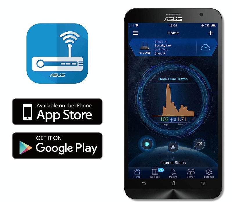 Asus WiFi 6 router mobile app 