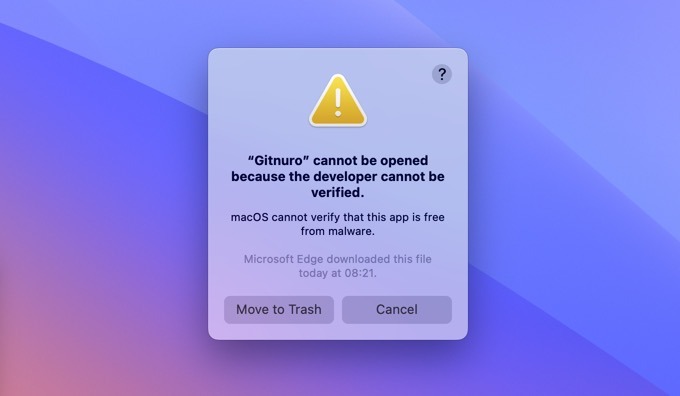 Cannot Be Opened Not Verified Macos