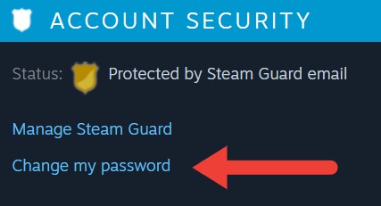 Changing your Steam password from Account Security.