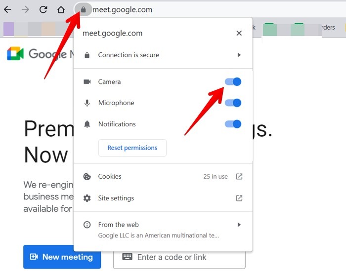 Chromebook Chrome Site Permission