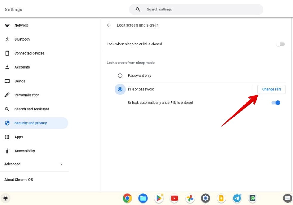 Chromebook Lock Screen Pin