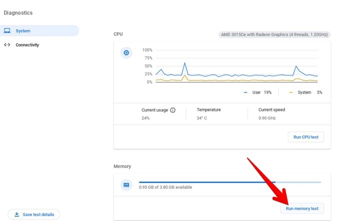 Chromebook Memory Test