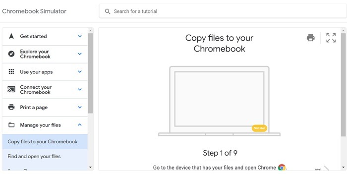 Chromebook Simulator