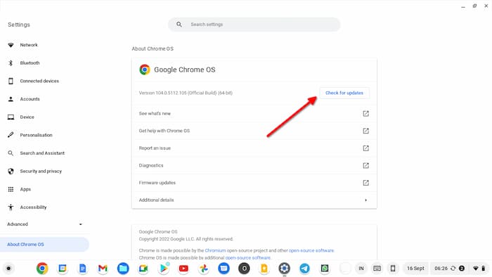 Chromeos Update