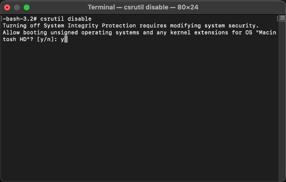 Csrutil Disable