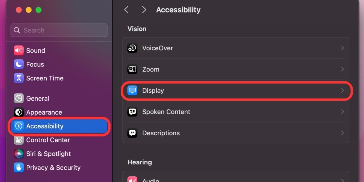 Customize Mac Desktop Accessibility Display
