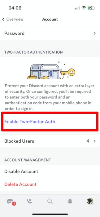 Discord Account Enable 2fa