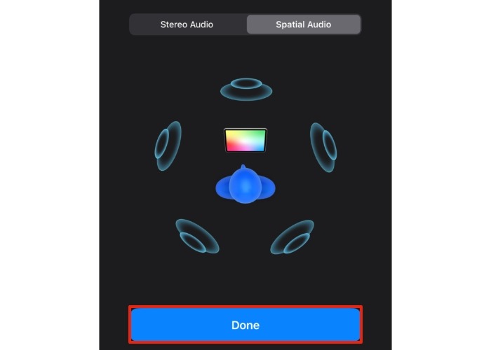 Done Button Spatial Audio