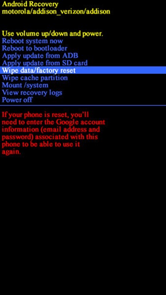 Wiping cache partition on Android.