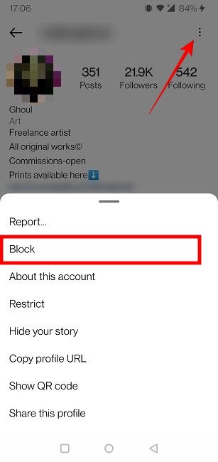 Hide Instagram Mobile Block