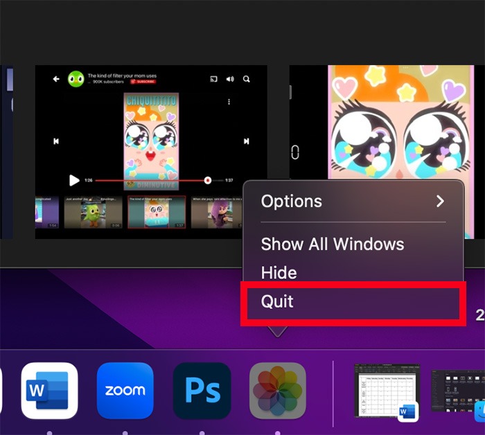 Hide Photos Mac Quit App