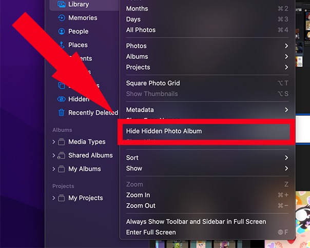 Hide Photos Mac Select Hide Hidden Photo Album