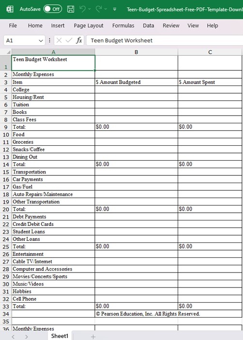 CleverPDF's final result of converting a PDF to Excel spreadsheet.