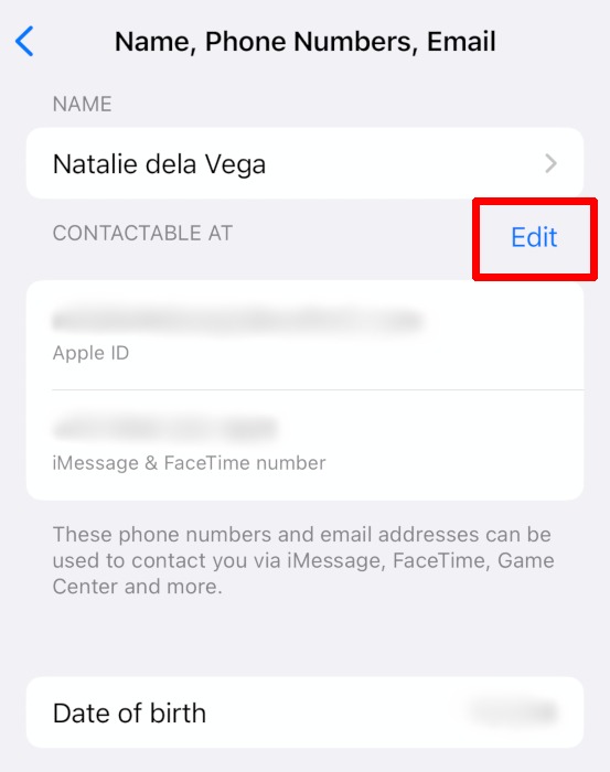 Ios Settings Apple Id Edit