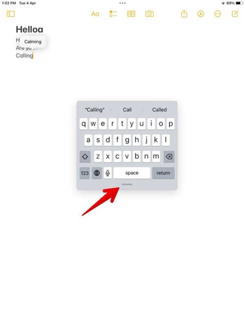 Ipad Floating Keyboard Make Bigger