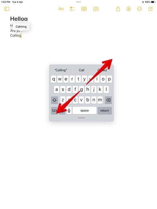 Ipad Floating Keyboard Off