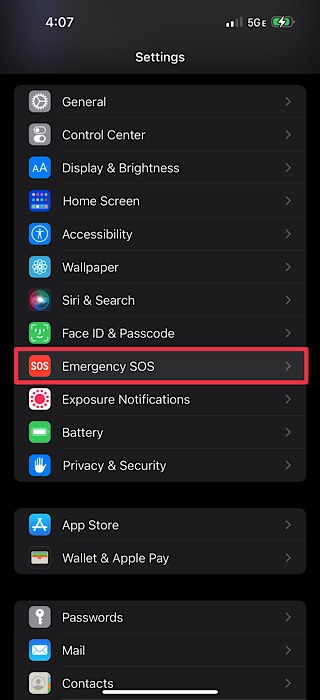 Iphone Emergency Sos
