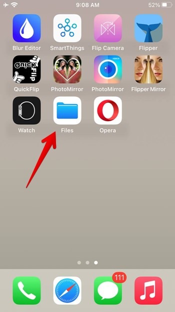 Iphone Files App Open
