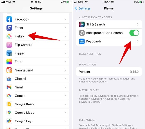 Iphone Fleksy Keyboard Enable