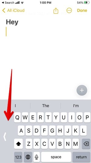 Iphone Keyboard One Hand Off