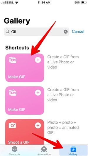 Iphone Live Photo Gif Shortcut