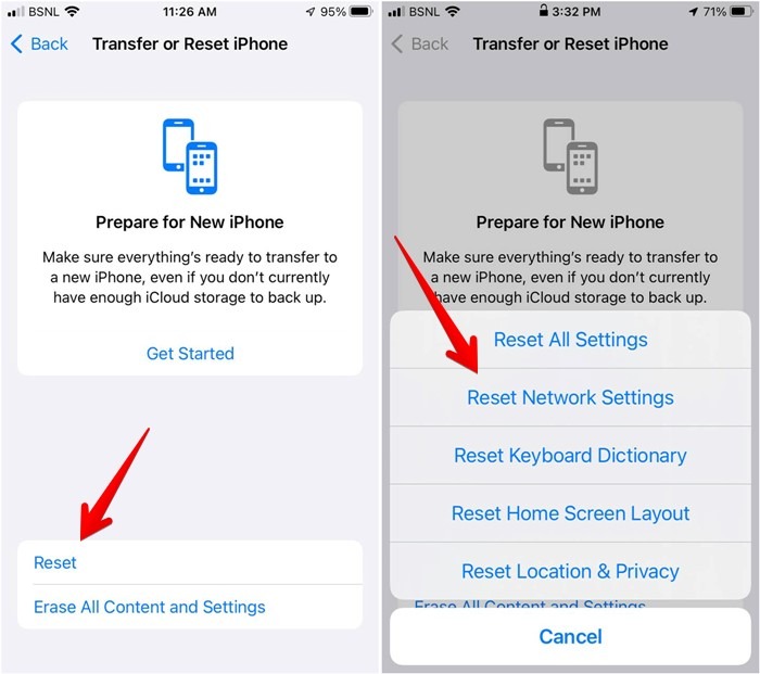 Iphone Reset Network Settings