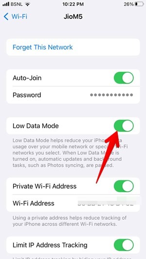 Iphone Wifi Low Data