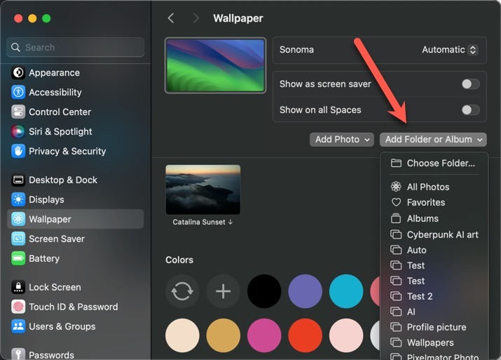 Macos Add A Custom Wallpaper Folder Settings Option