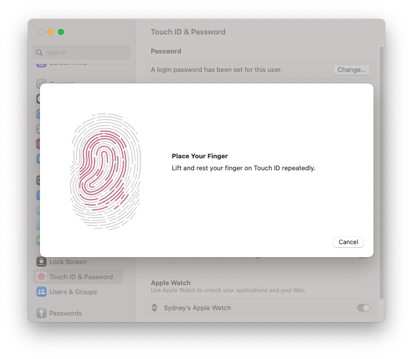 Macos Touchid Setup