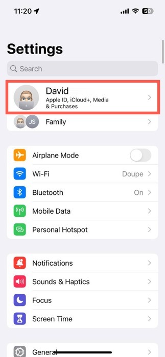 Main Settings App Id Highlight