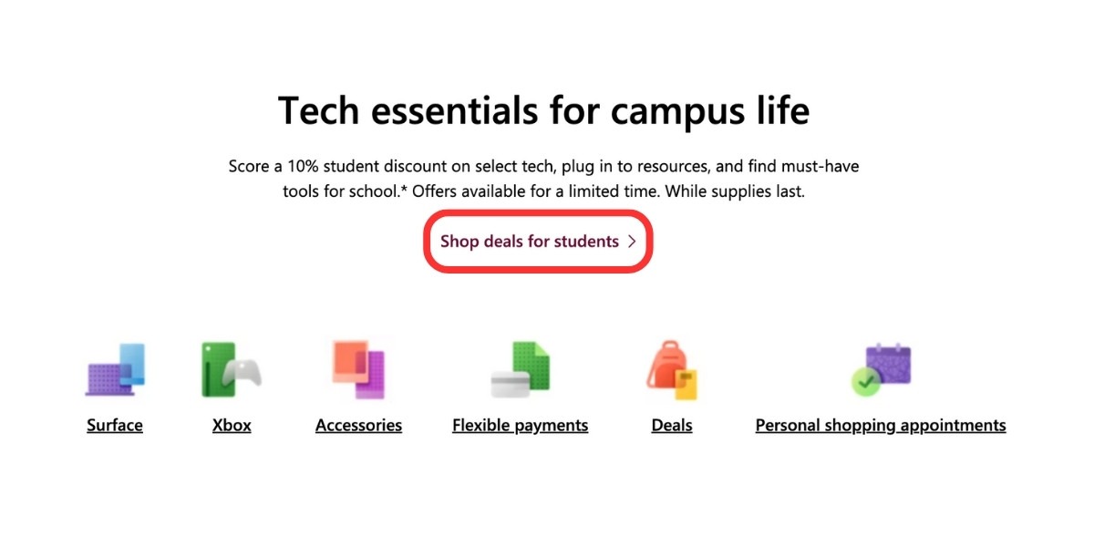 Microsoft Student Discounts Shop Deals