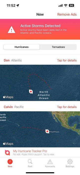 My Hurricane Tracker Harricanes Tornadoes Map