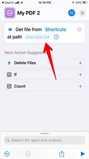 Pdf Iphone Move Shortcut Add File Name