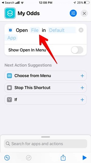 Pdf Iphone Shortcut Choose File