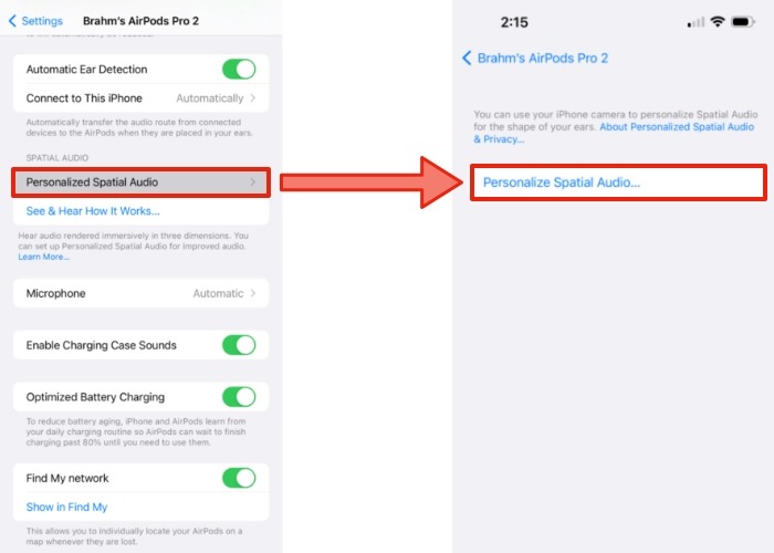 Personalized Spatial Audio Enable Ios