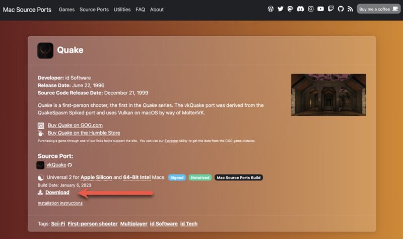 Quake 1 Download Port