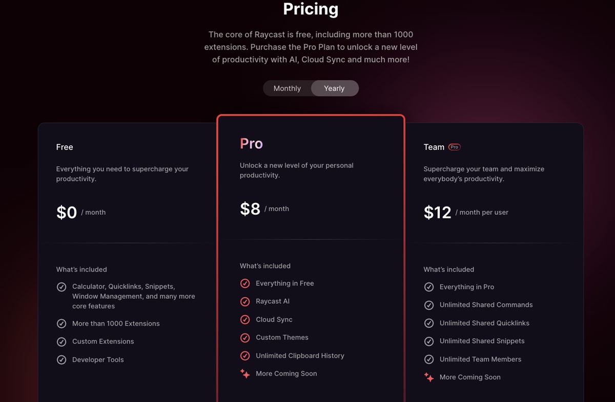 Raycast Vs Alfred Raycast Pro Price