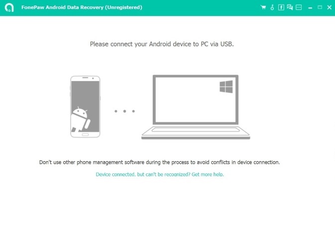 FonePaw interface overview. 