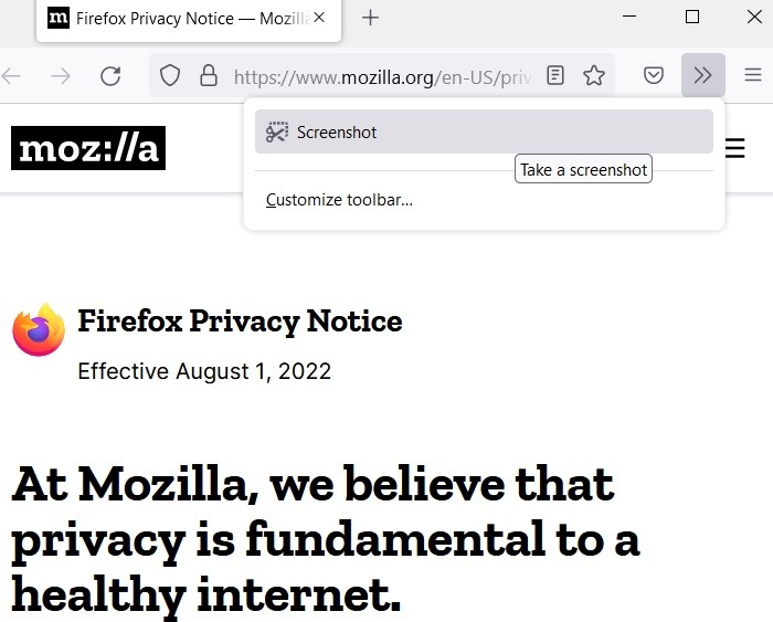 Scrolling Screenshots Windows Mozilla Firefox Take A Screenshot
