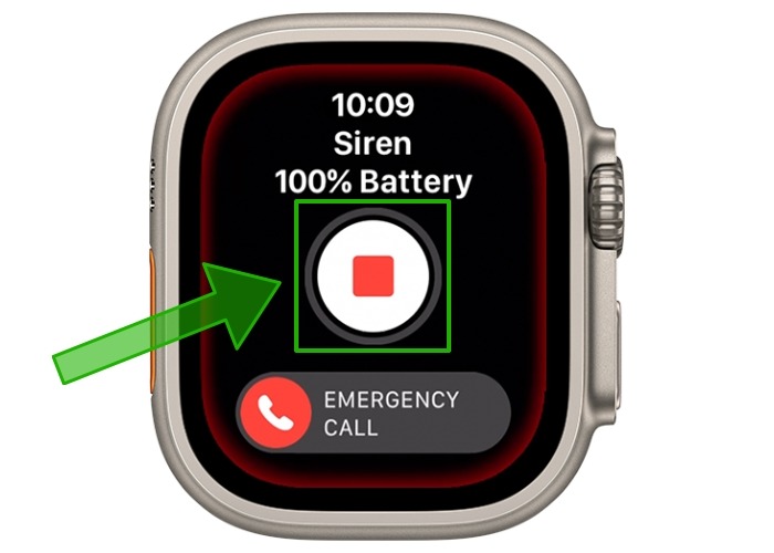 Siren Stop Button Apple Watch Ultra