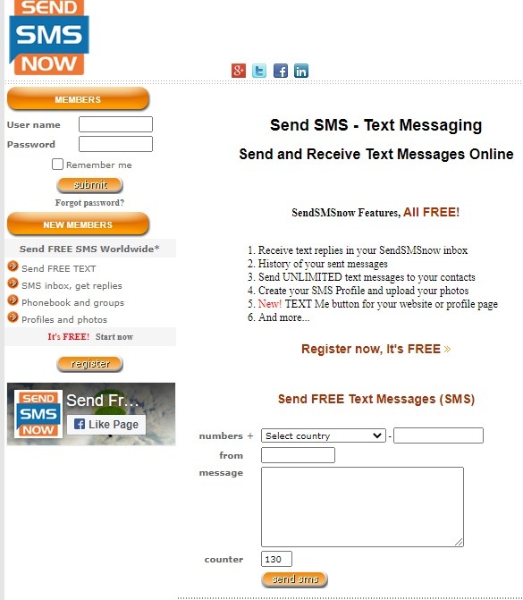 Send text messages from your PC using Send SMS.
