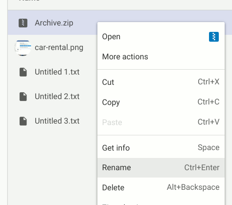 Chromeos Rename Zip Files