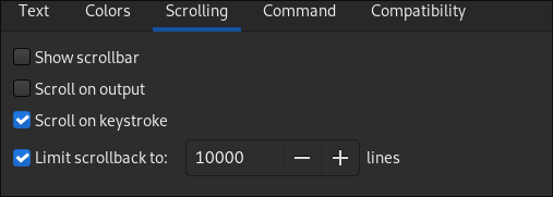 Customterminal Gnomescrolling
