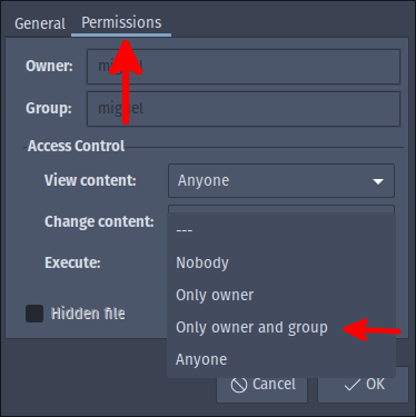 Executable Pcmanfmpermissions